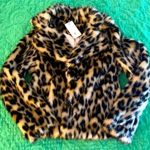 Leopard pea coat